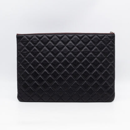 O Case Large Black Caviar Leather