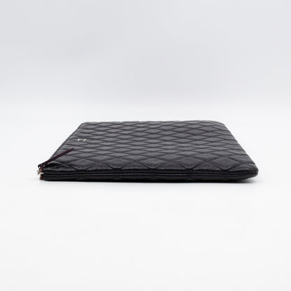 O Case Large Black Caviar Leather