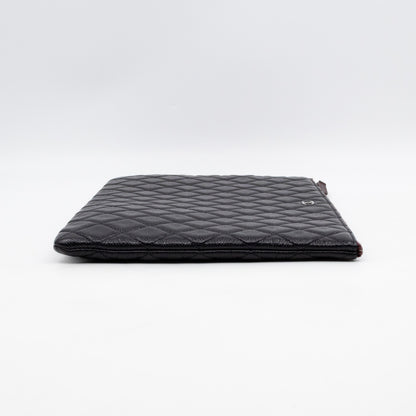 O Case Large Black Caviar Leather