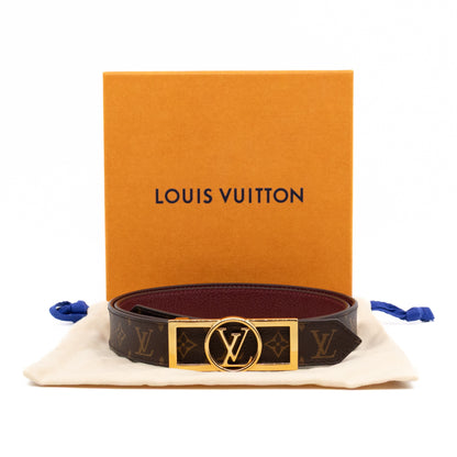 Dauphine Reversible Belt Monogram Cherry Red 85 cm