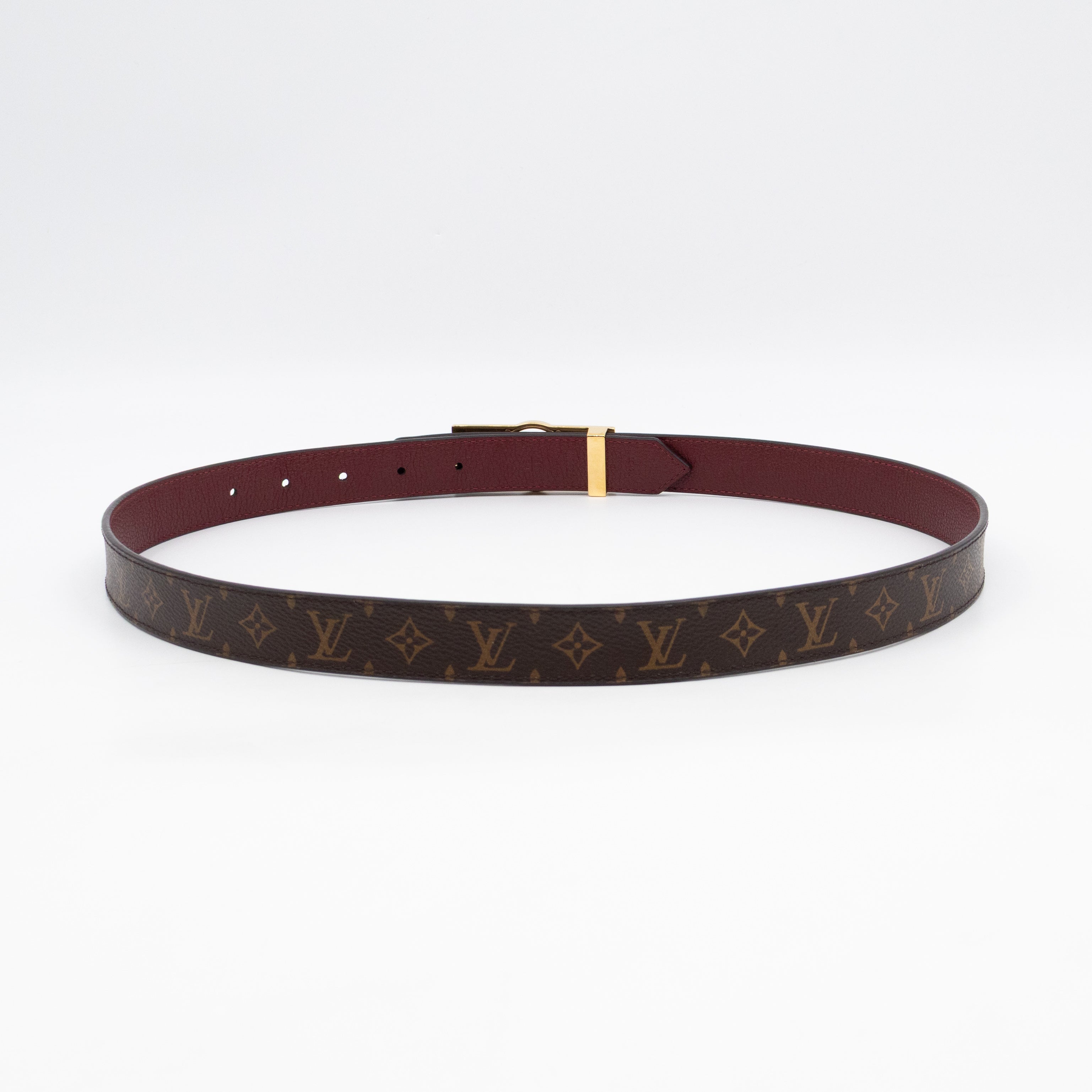 Dauphine Reversible Belt Monogram Cherry Red 85 cm