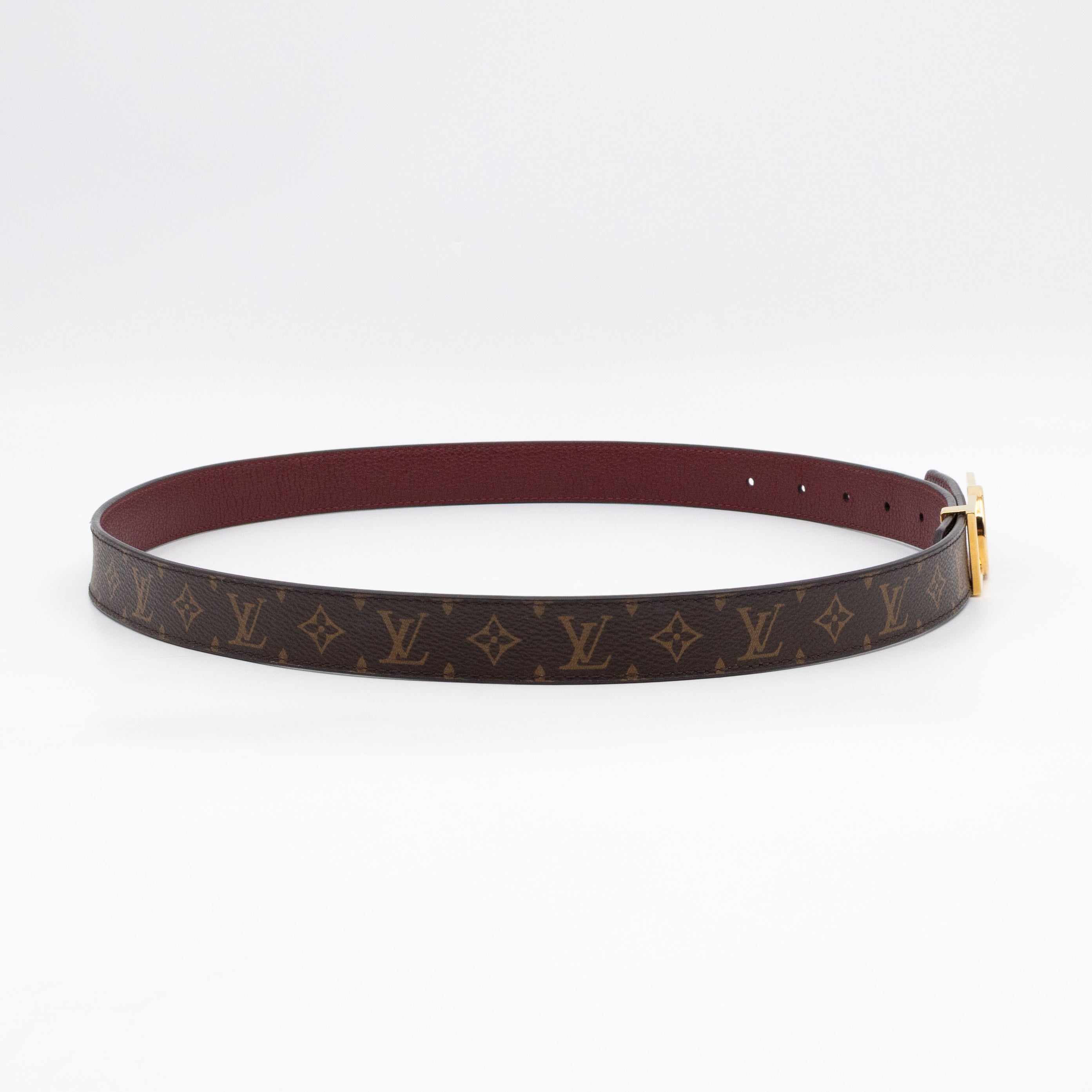 Dauphine Reversible Belt Monogram Cherry Red 85 cm