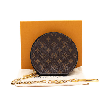 Micro Boite Chapeau Coin Purse Monogram Black