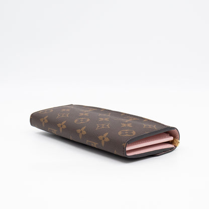 Sarah Wallet Monogram Rose Ballerine