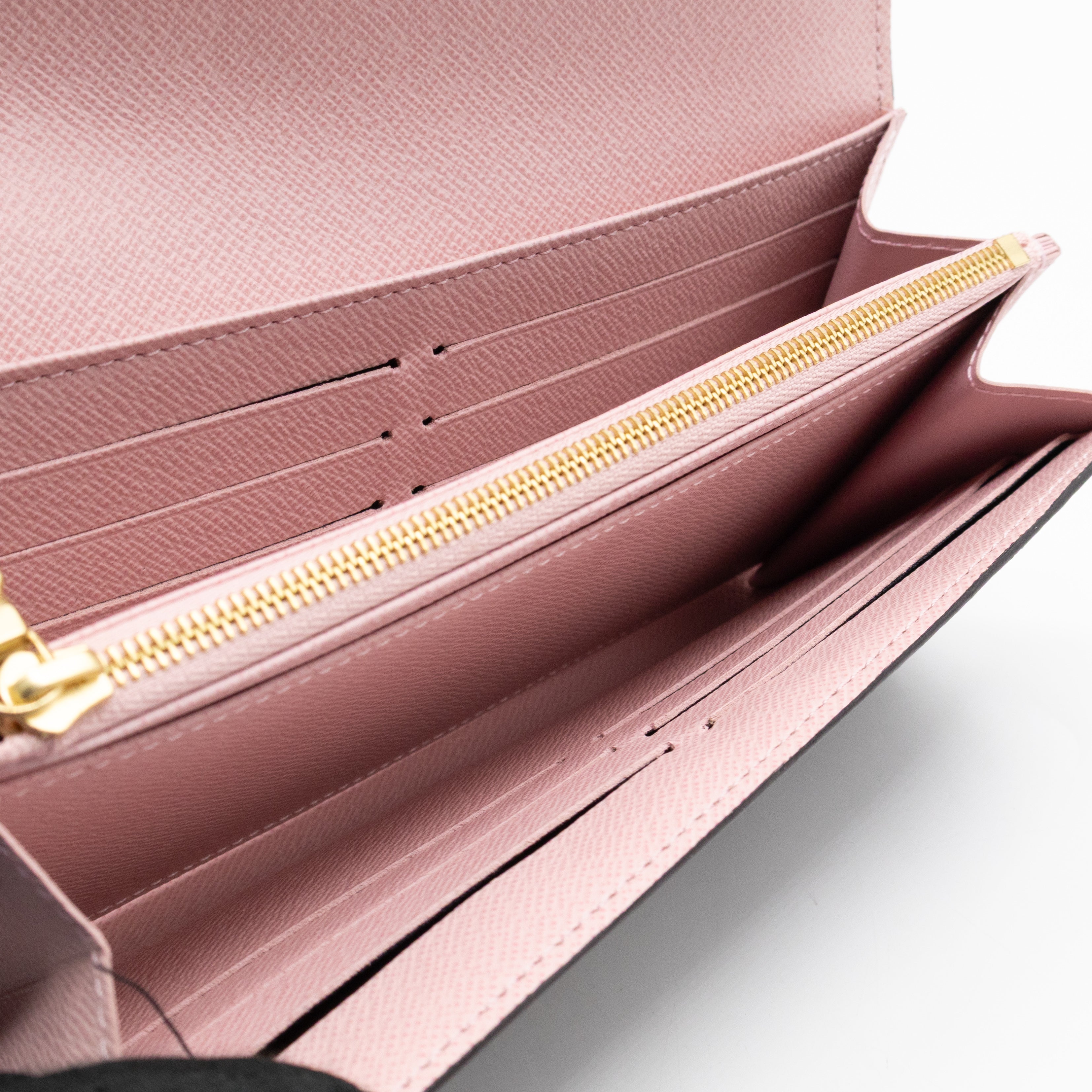 Sarah Wallet Monogram Rose Ballerine