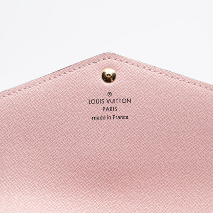 Sarah Wallet Monogram Rose Ballerine