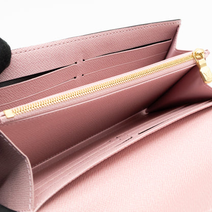 Sarah Wallet Monogram Rose Ballerine