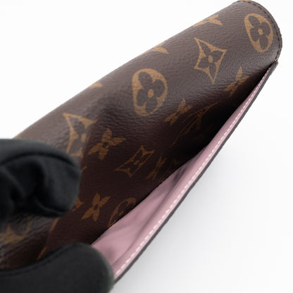 Sarah Wallet Monogram Rose Ballerine