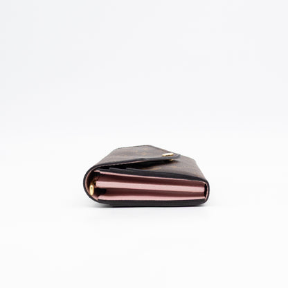 Sarah Wallet Monogram Rose Ballerine