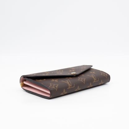 Sarah Wallet Monogram Rose Ballerine