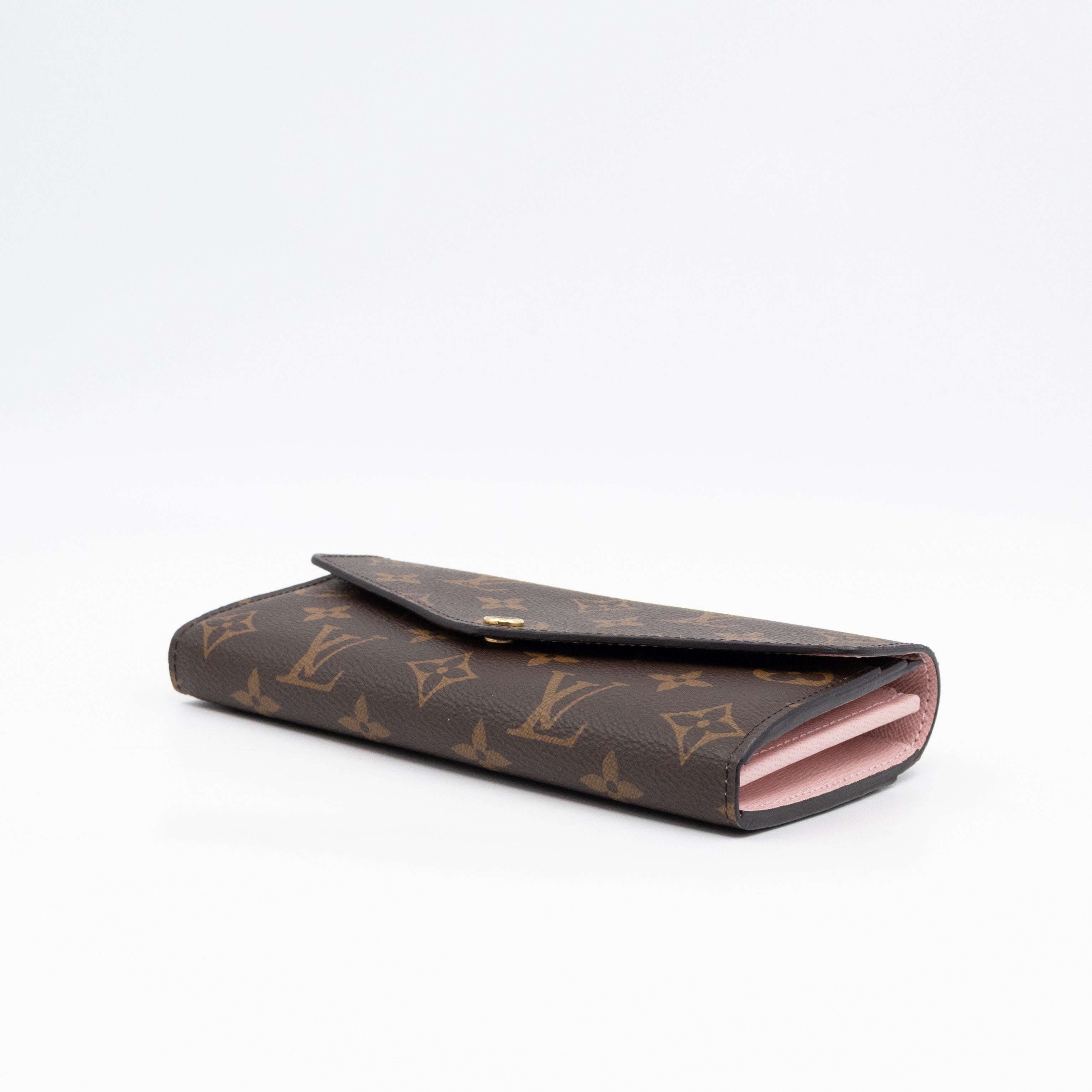 Sarah Wallet Monogram Rose Ballerine