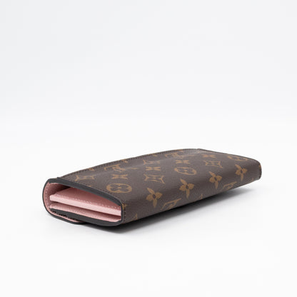 Sarah Wallet Monogram Rose Ballerine