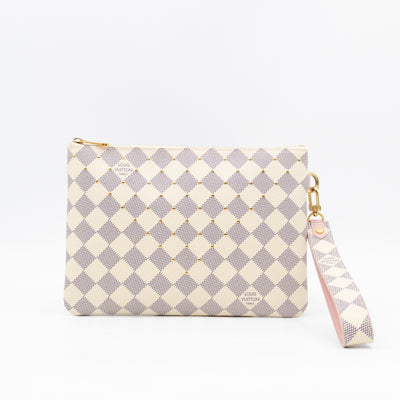 City Pouch Studded Damier Azur