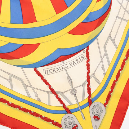 Silk Scarf 90 Spinnakers Red Yellow Blue