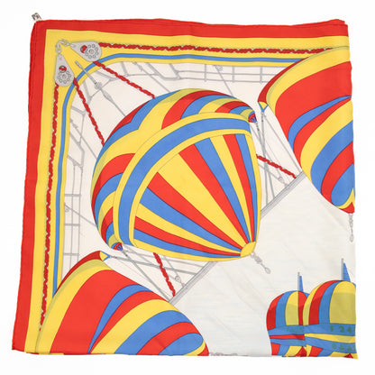 Silk Scarf 90 Spinnakers Red Yellow Blue
