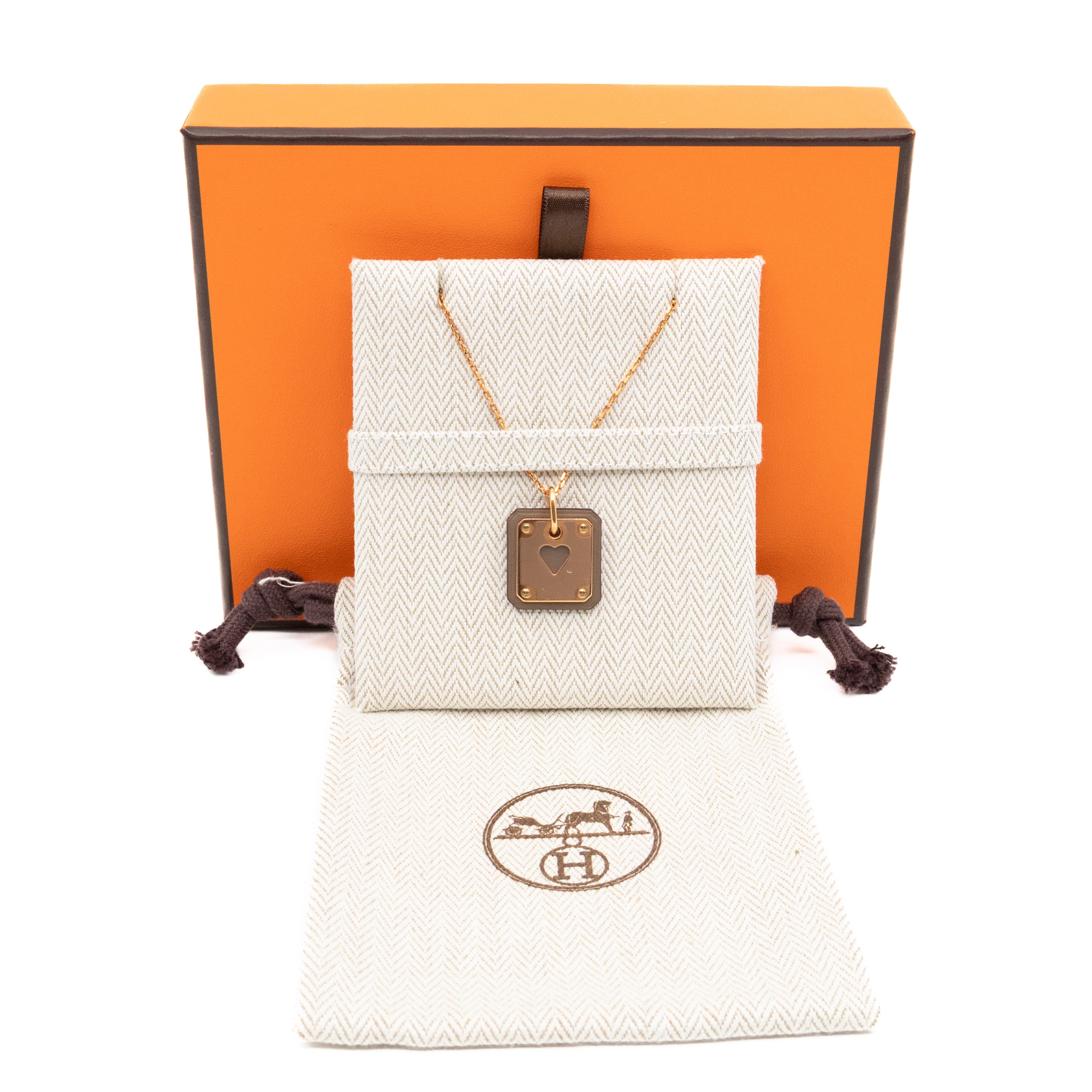 As de Coeur Pendant Necklace Etoupe