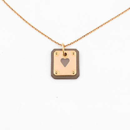 As de Coeur Pendant Necklace Etoupe