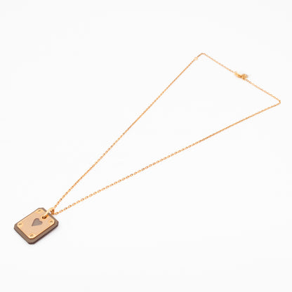 As de Coeur Pendant Necklace Etoupe