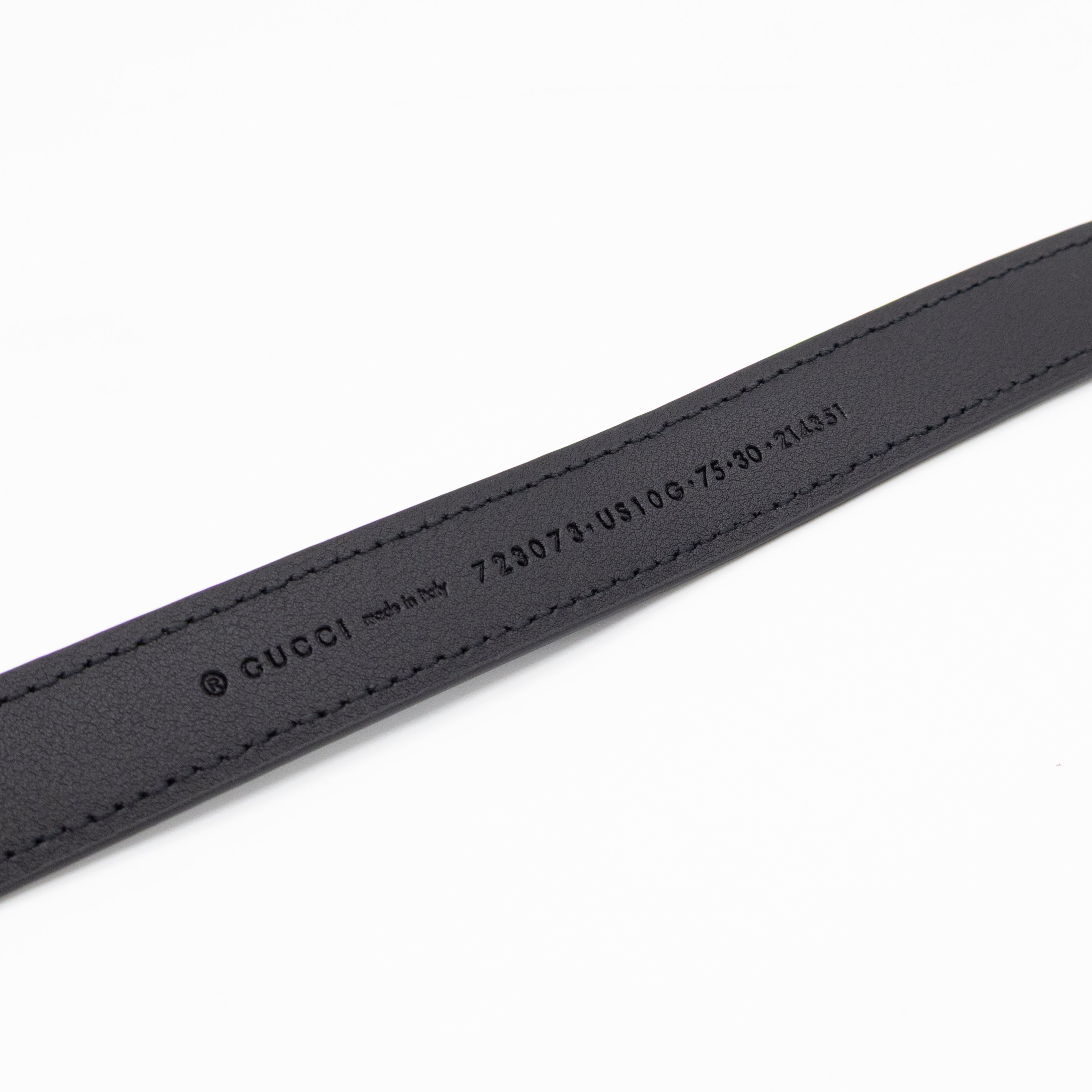 Blondie Thin Belt Black Leather 75 cm