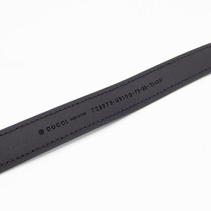 Blondie Thin Belt Black Leather 75 cm