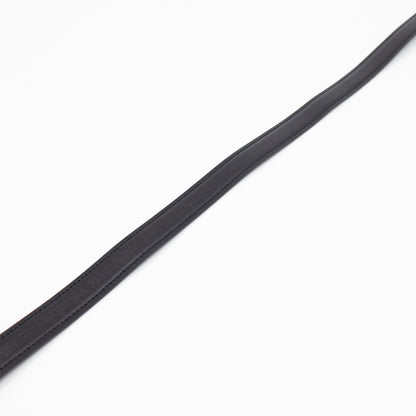 Blondie Thin Belt Black Leather 75 cm