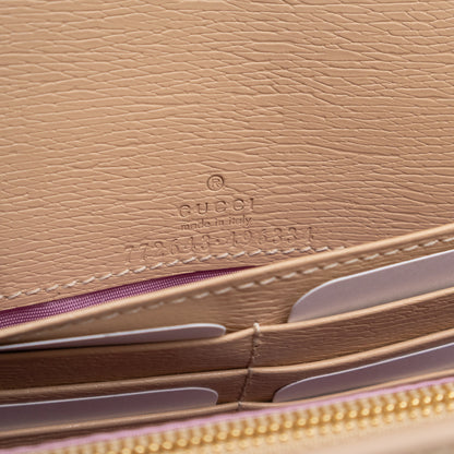 Petite Chain Wallet Beige Leather