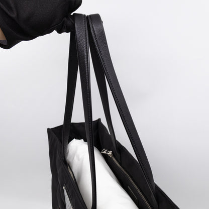 Front Pocket Tote Tessuto Nylon Black