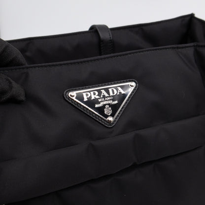 Front Pocket Tote Tessuto Nylon Black