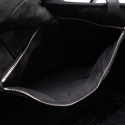 Front Pocket Tote Tessuto Nylon Black