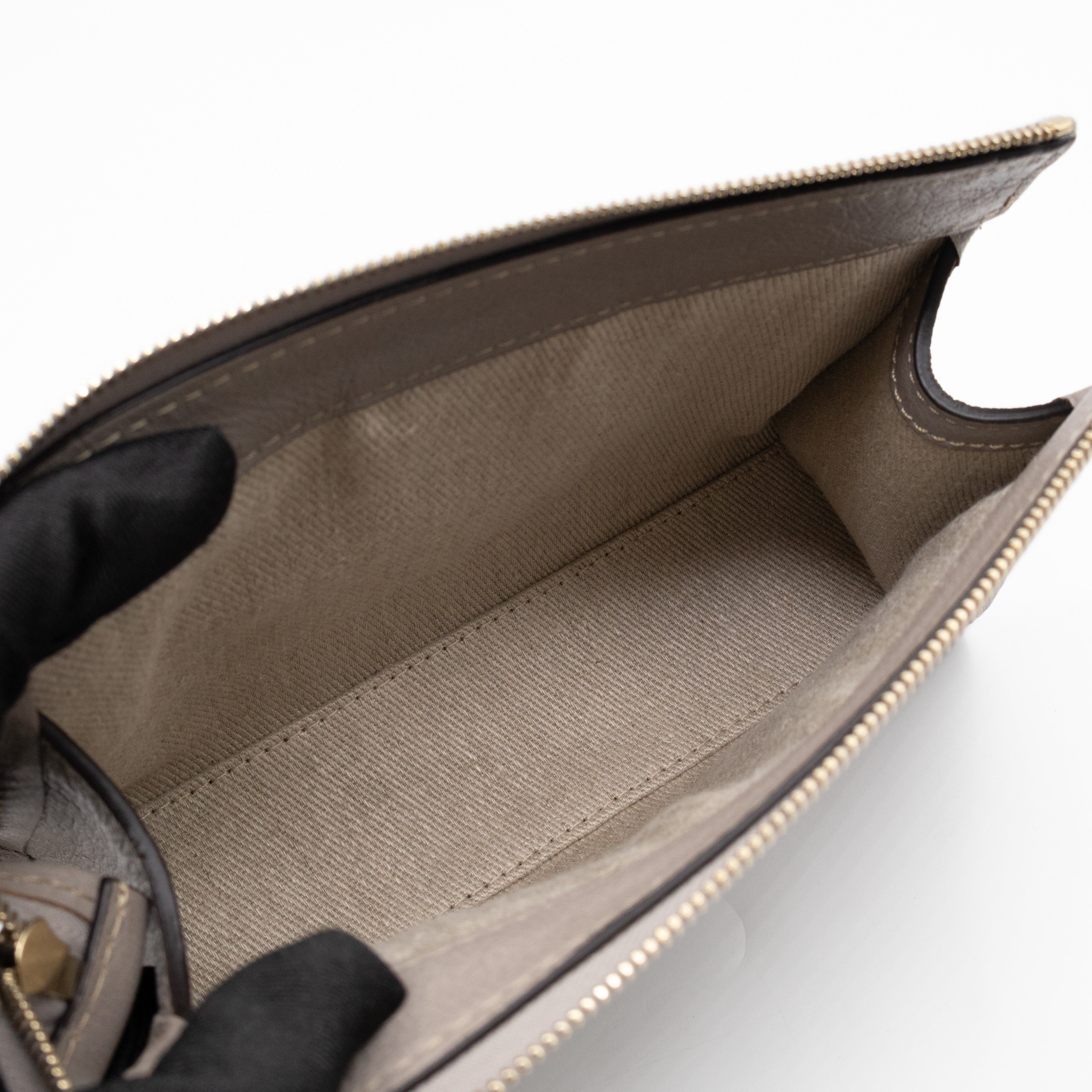 Edith Small Pouch Grey Leather