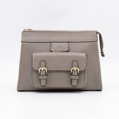 Edith Small Pouch Grey Leather