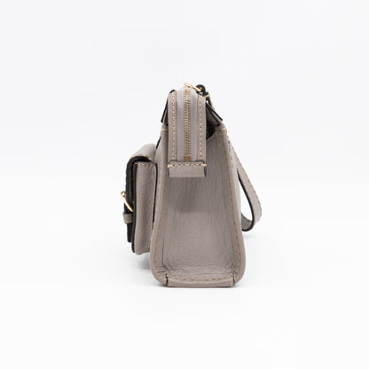 Edith Small Pouch Grey Leather