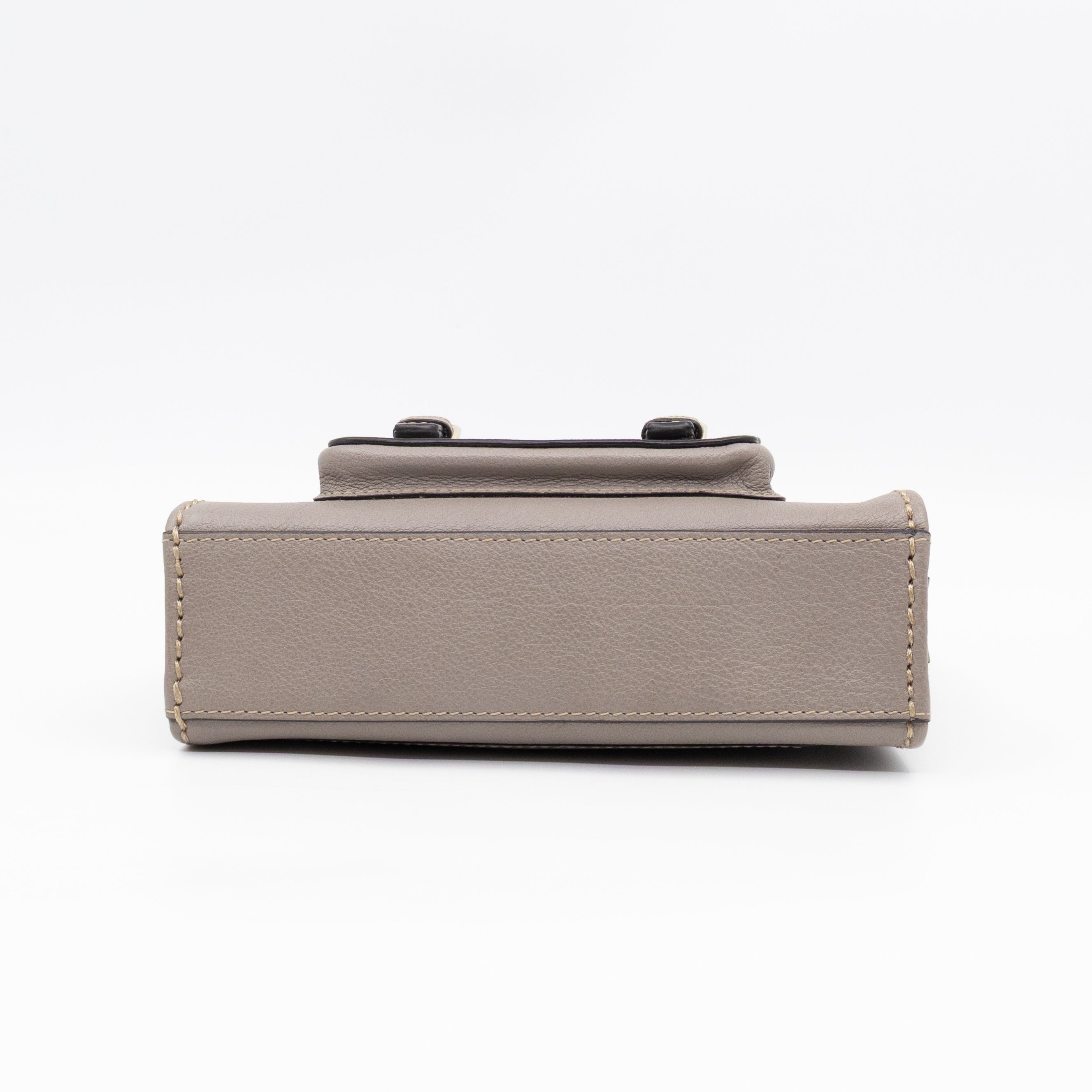 Edith Small Pouch Grey Leather