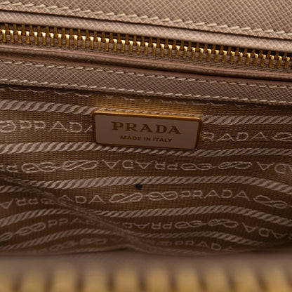 Galleria Medium Double Zip Cammeo Saffiano