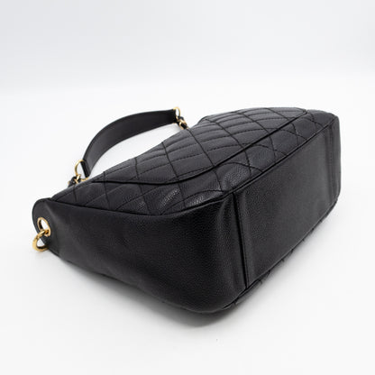 Timeless CC Half Moon Hobo Bag Black Caviar Leather