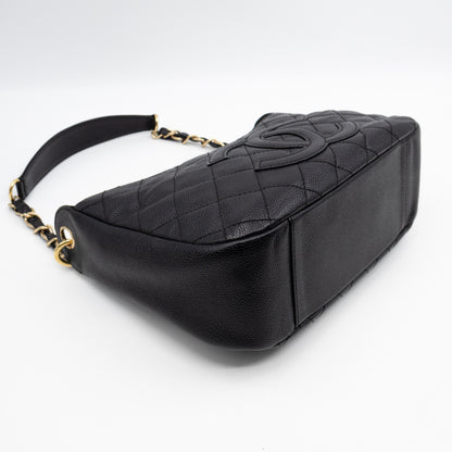 Timeless CC Half Moon Hobo Bag Black Caviar Leather