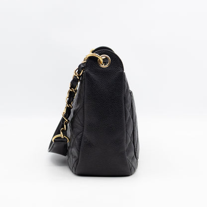 Timeless CC Half Moon Hobo Bag Black Caviar Leather