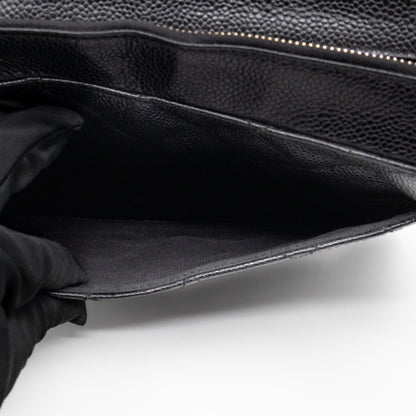 Timeless CC Half Moon Hobo Bag Black Caviar Leather