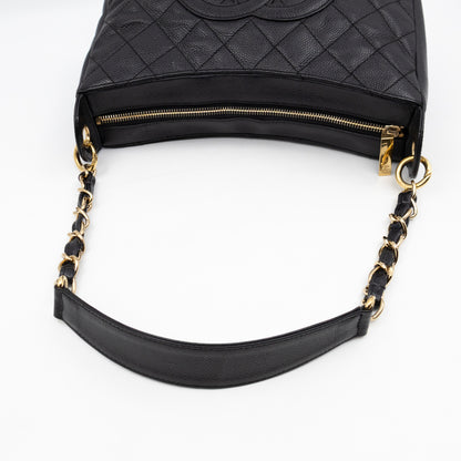 Timeless CC Half Moon Hobo Bag Black Caviar Leather