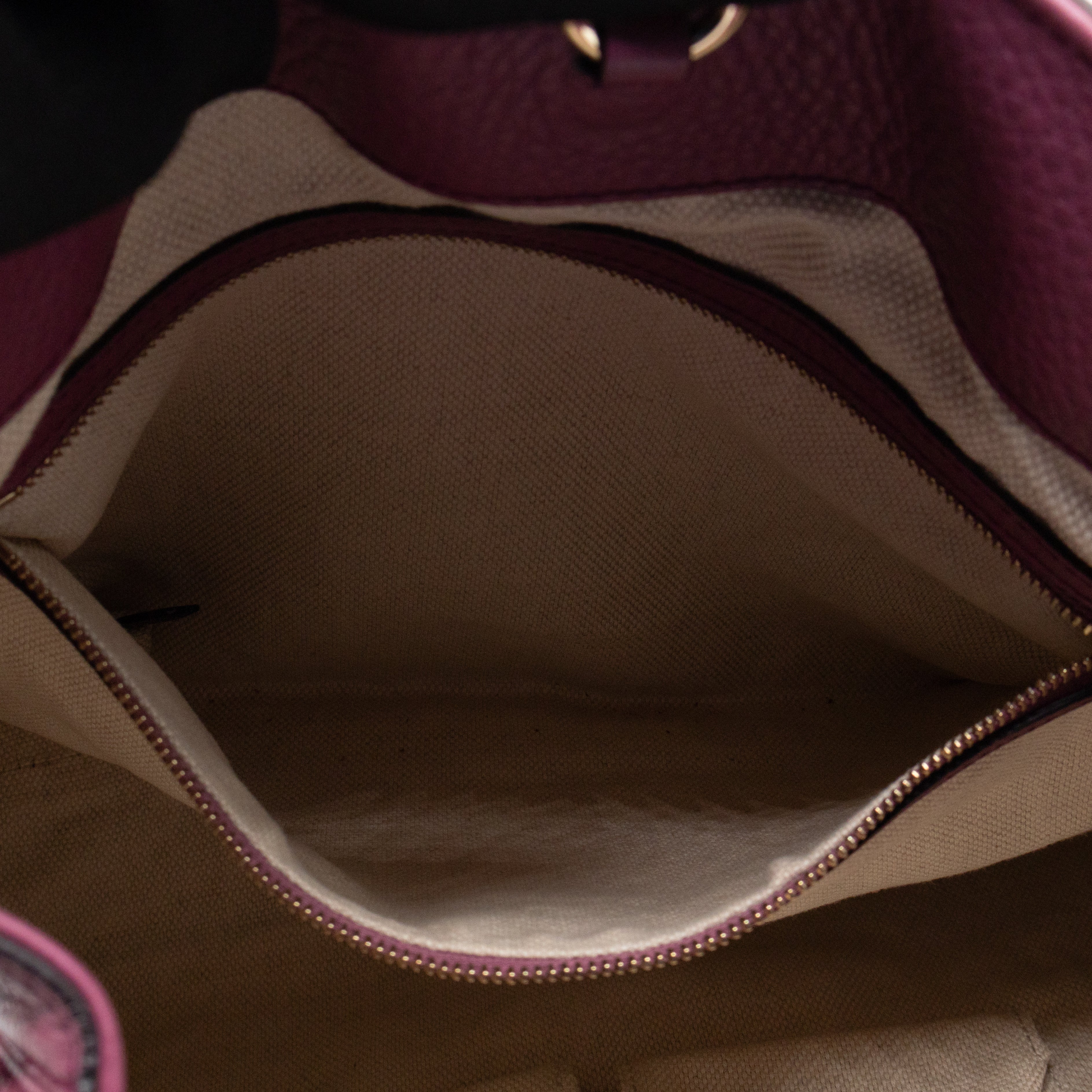 Soho Chain Tote Bag Purple Leather