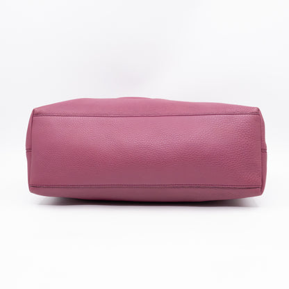 Soho Chain Tote Bag Purple Leather