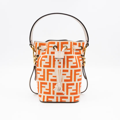 Mon Tresor Mini FF Orange & White Leather