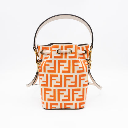 Mon Tresor Mini FF Orange & White Leather