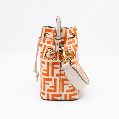 Mon Tresor Mini FF Orange & White Leather