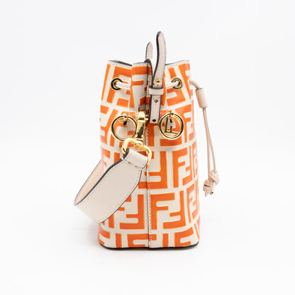 Mon Tresor Mini FF Orange & White Leather