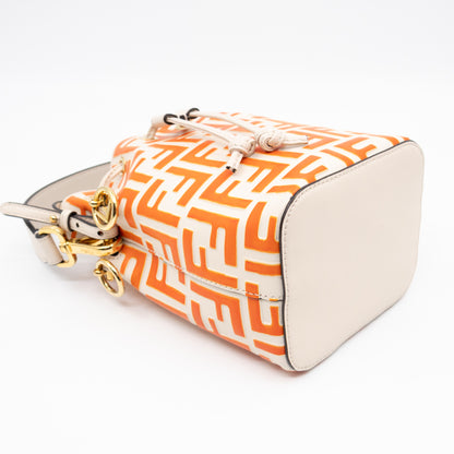 Mon Tresor Mini FF Orange & White Leather
