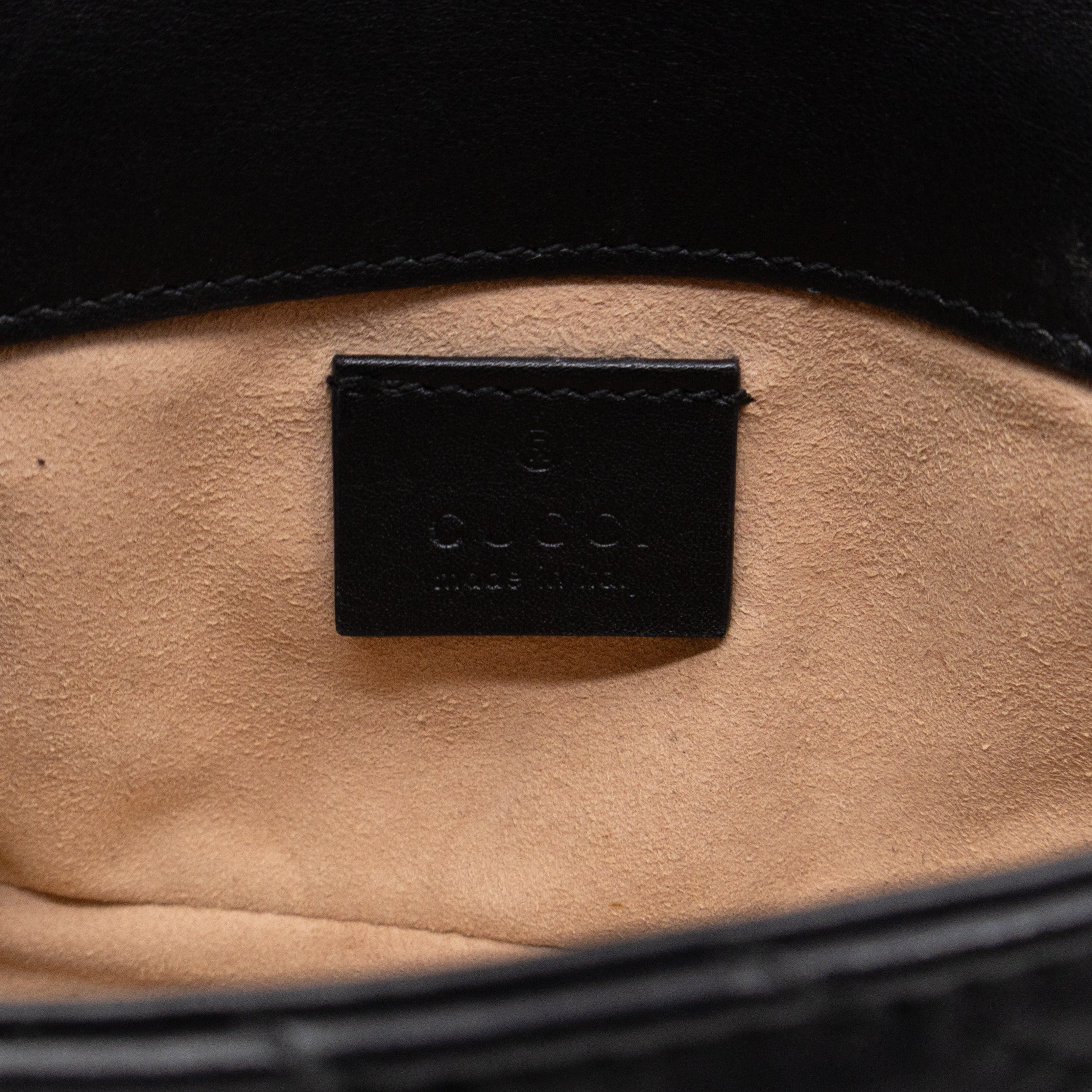 GG Marmont Super Mini Flap Bag Black Leather