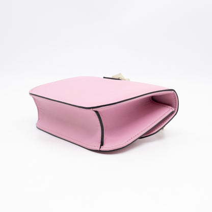 Small Glam Lock Rockstud Flap Bag Pink