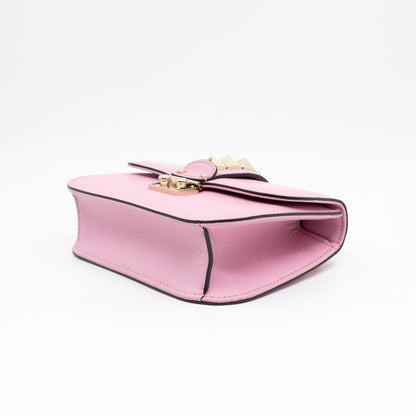 Small Glam Lock Rockstud Flap Bag Pink