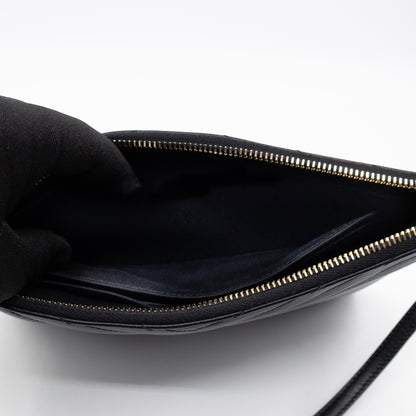 Cassandre Matelasse Pouch Black Leather